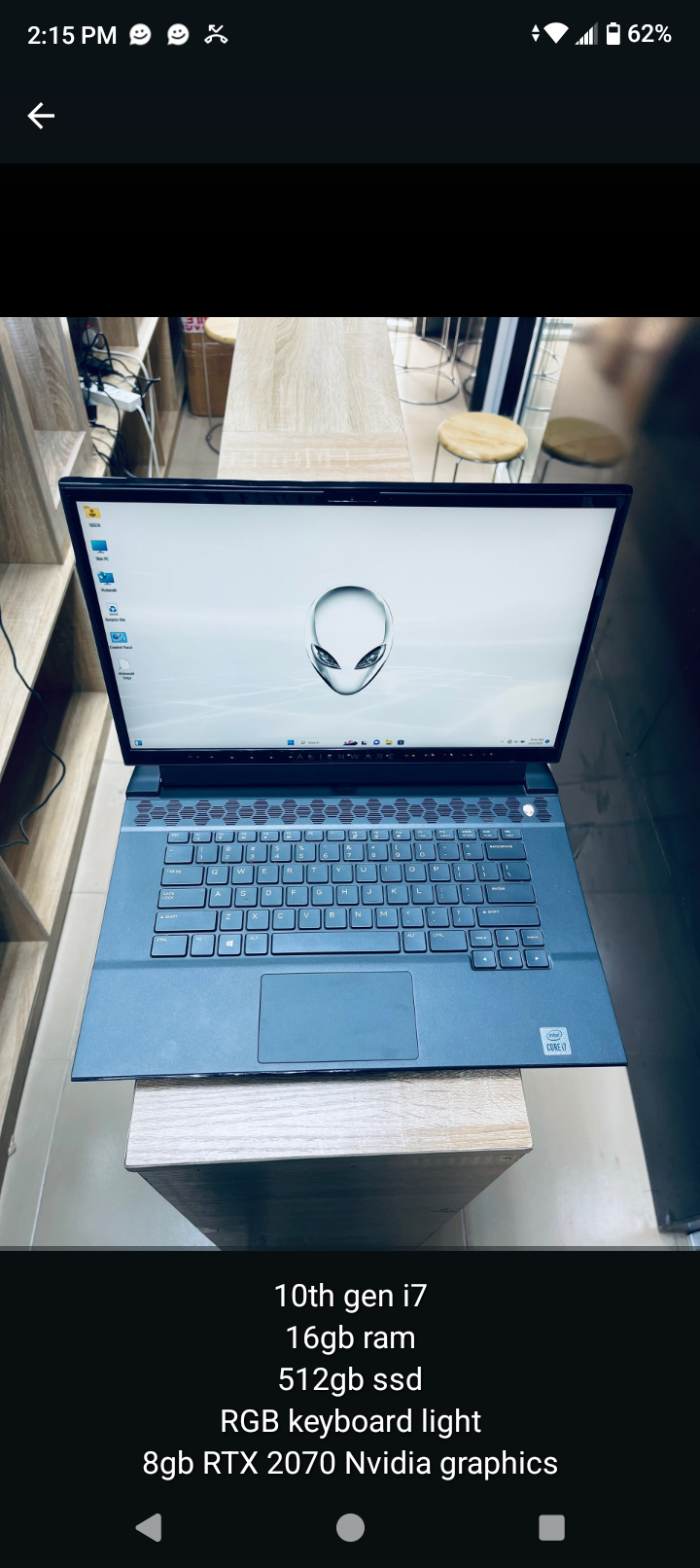 USD $900.00 Alienware 👽 m15 r3